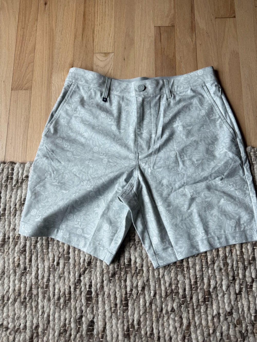 Ben Sherman Light Gray Floral Chino Shorts